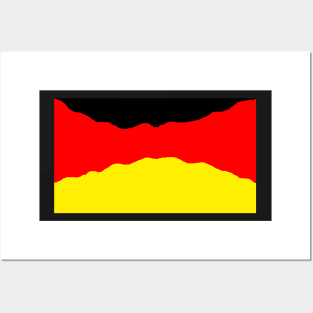 Curving German Flag Posters and Art